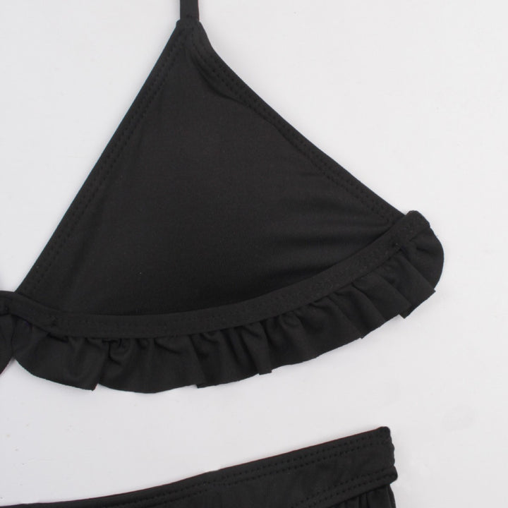 Women's bikini set with playful ruffle details and triangular top Mune Fashion