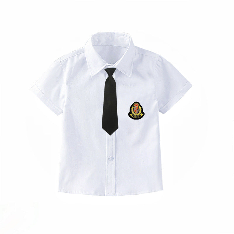 Boys elegant short-sleeved blouse with bow Mune Fashion
