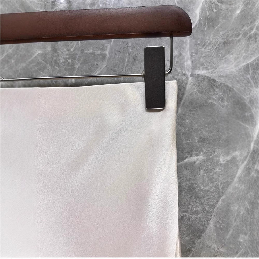 Women Elegant Midi Skirt made of high-quality Satin Mune Fashion