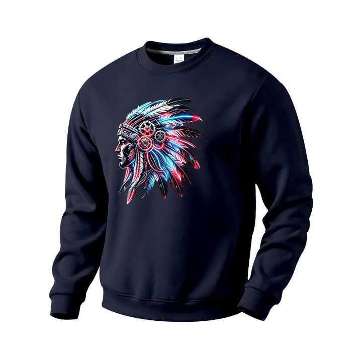 Men's sweatshirt with detailed feather decoration print Mune Fashion