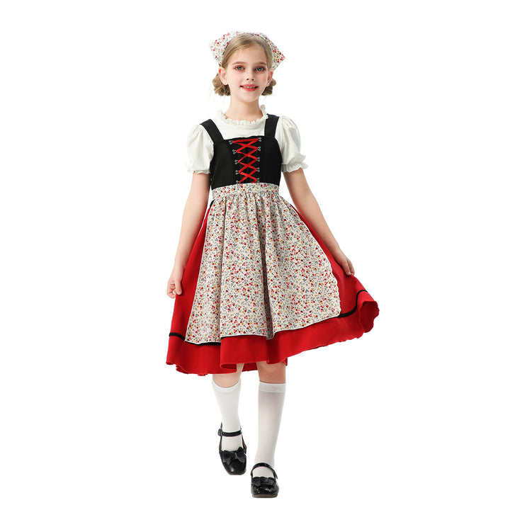 Ladies' nano traditional children's dirndl with apron and headscarf Mune Fashion