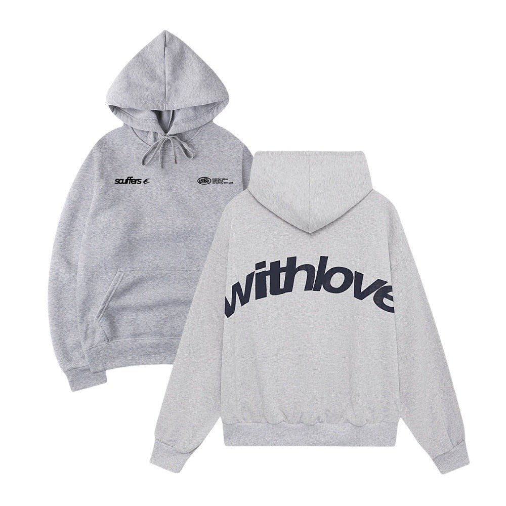 Unisex oversized hoodie with large back print, kangaroo pocket and ribbed cuffs Mune Fashion