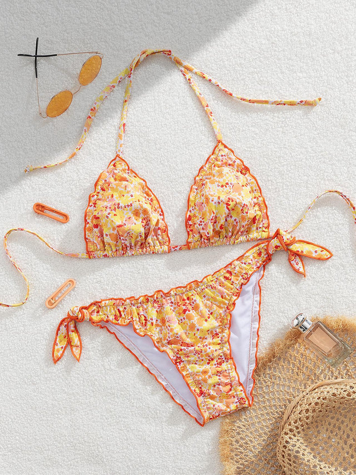 Women's floral patterned triangle bikini Mune Fashion