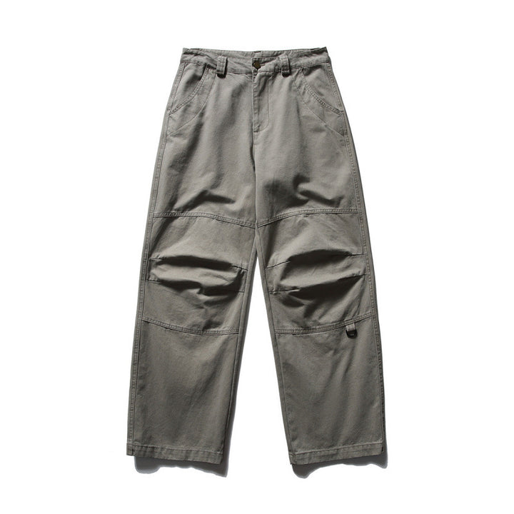 Men's Loose Utility Cargo Pants in Workwear Style with Knee Inserts and Patch Pockets Mune Fashion
