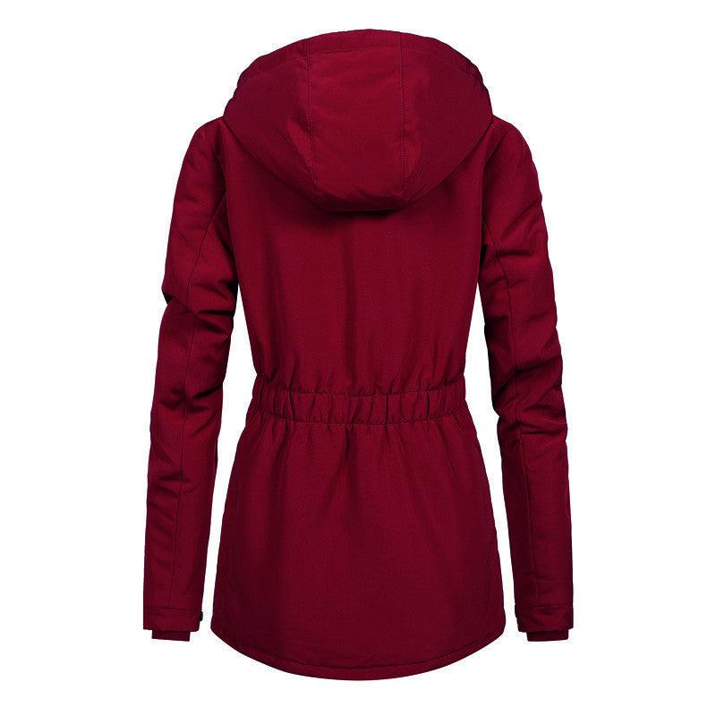 Women's water-repellent parka with teddy lining, hood, and tailored fit Mune Fashion