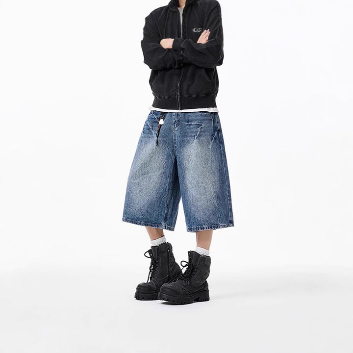 Ladies Wide-Cut Denim Culotte Mune Fashion