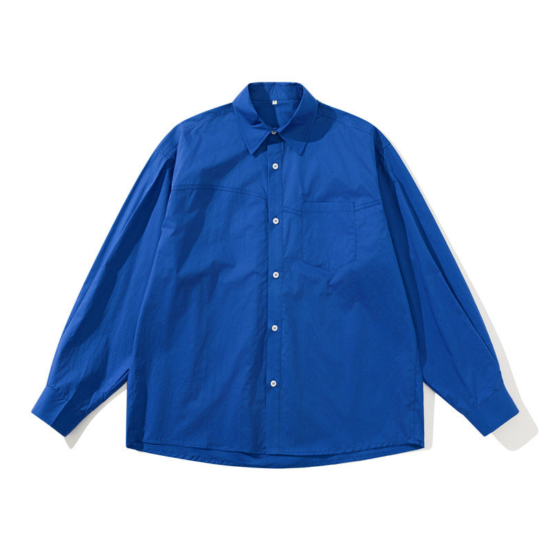 Unisex Lightweight Oversize Shirt in Boxy Cut with Chest Pocket and Rounded Hem Mune Fashion