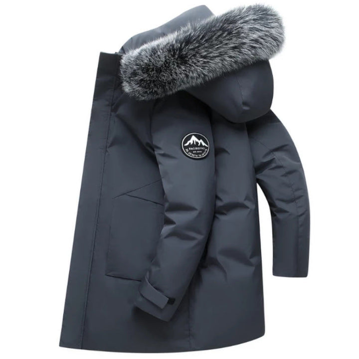 Women's Winter Parka with Removable Hood and Cozy Faux Fur Mune