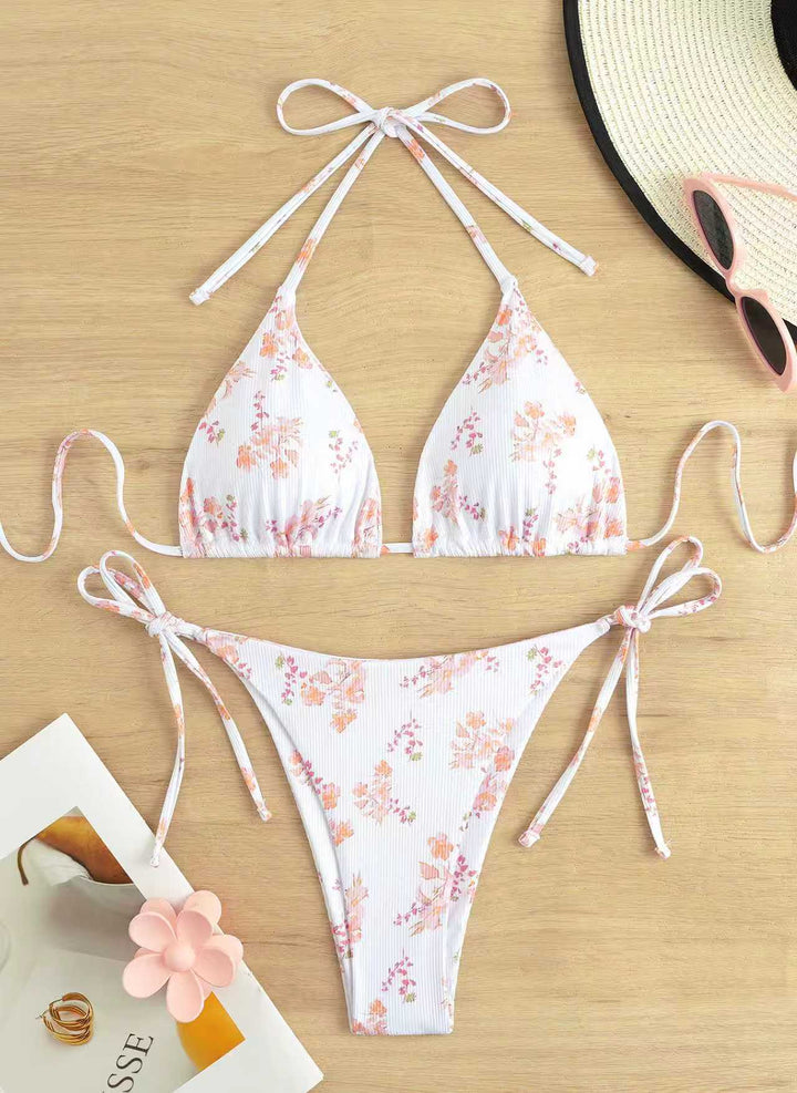 Women's Triangle Bikini with playful floral pattern Mune Fashion