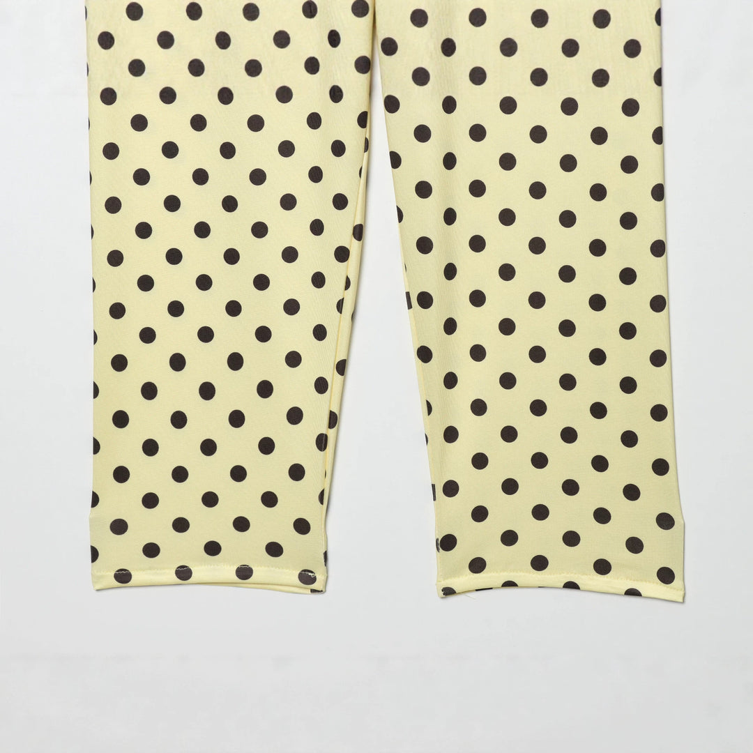 Women's High-Waisted Polka Dot Leggings made of Stretch Jersey Mune Fashion