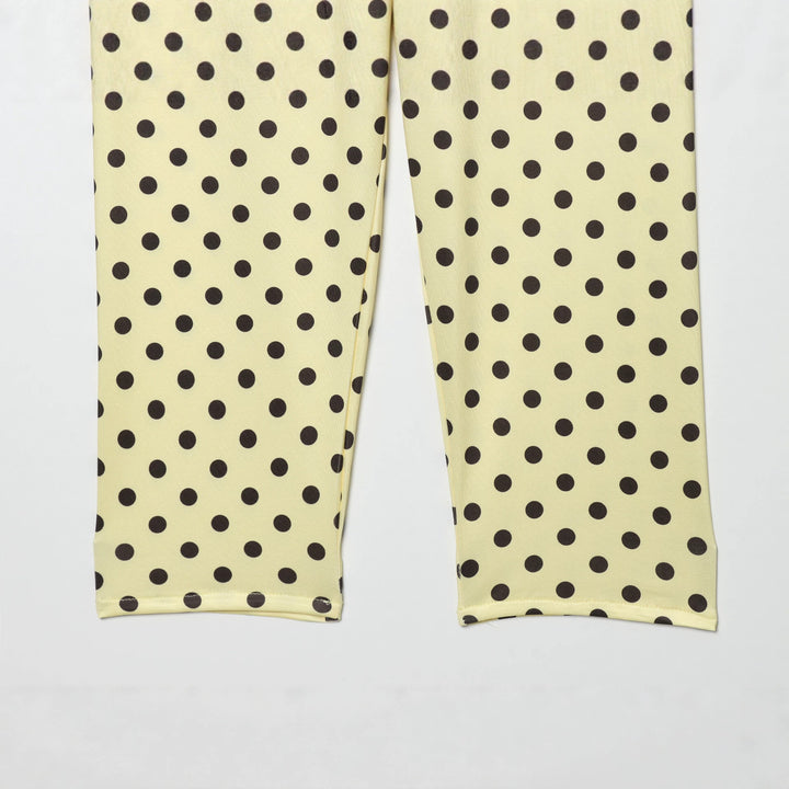 Women's High-Waisted Polka Dot Leggings made of Stretch Jersey Mune Fashion