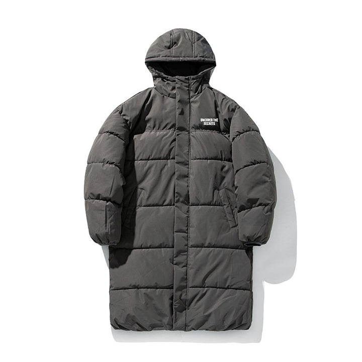 Unisex Padded Quilted Coat with Hood, Thermal Lining and Drawstring Hem Mune Fashion