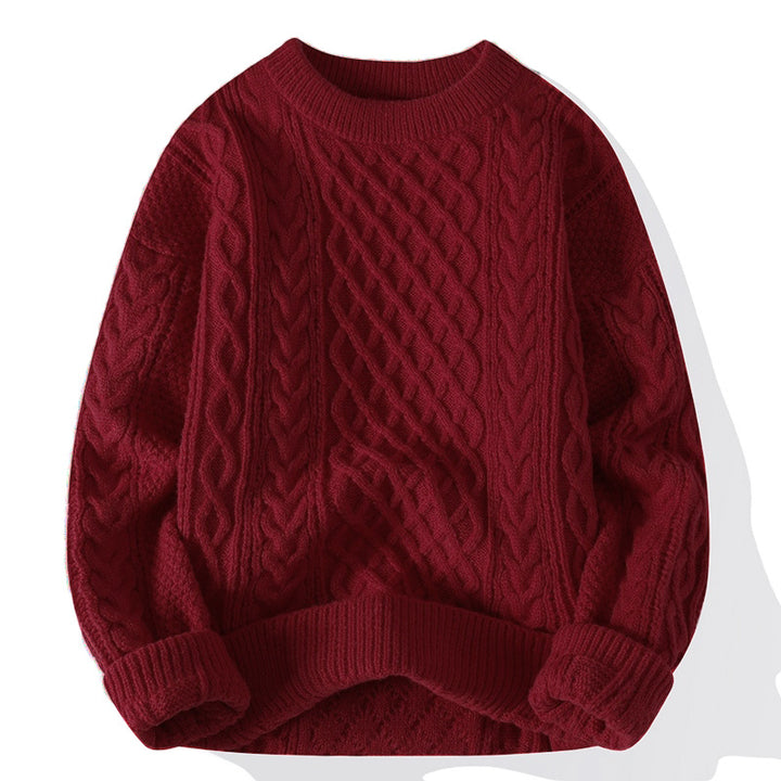 Women's chunky knit sweater with cable pattern Mune Fashion 1787964300