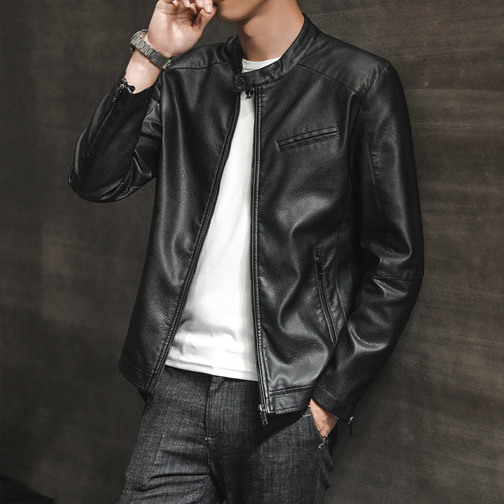 Men's Modern Faux Leather Jacket Mune Fashion