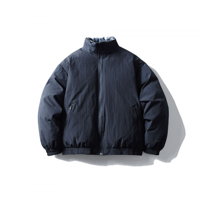 Unisex Boxy quilted transitional jacket with standing collar, elastic hem and zipper pockets Mune Fashion
