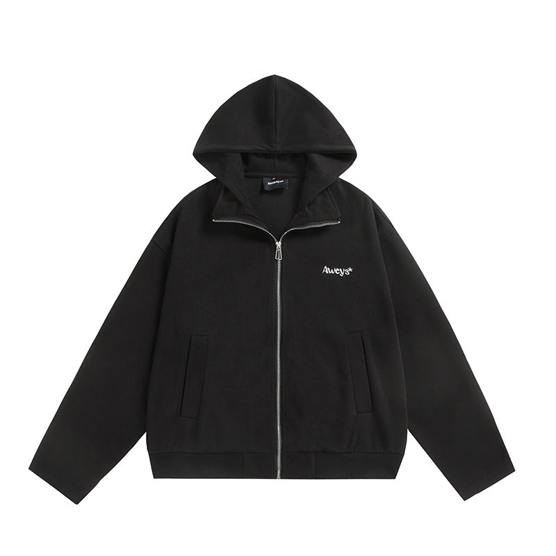 Unisex Oversize Hooded Jacket with Two-Way Zipper, Straight Hem, and Subtle Logo Emblem Mune Fashion