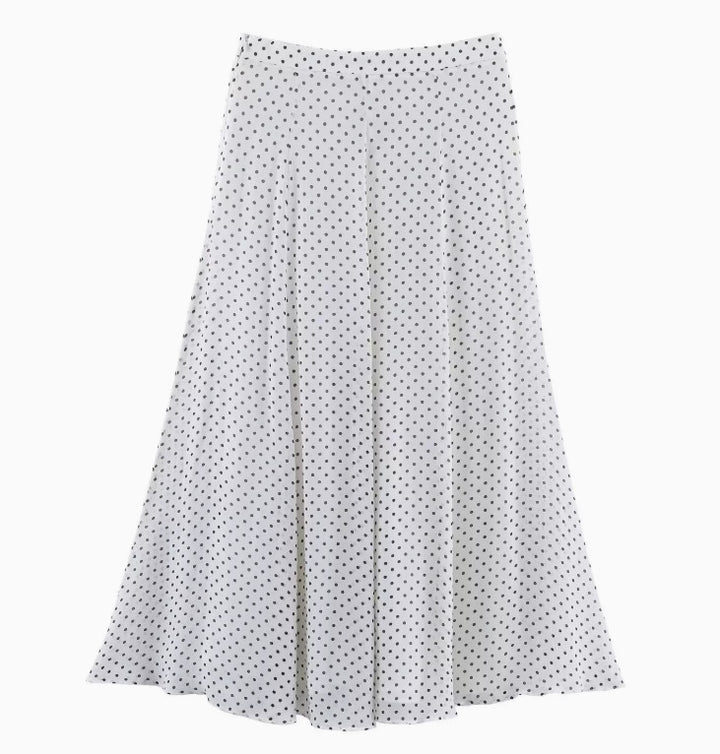 Women 100+ oversized polka dot blouse with batwing sleeves, stand-up collar and elastic hem Mune Fashion