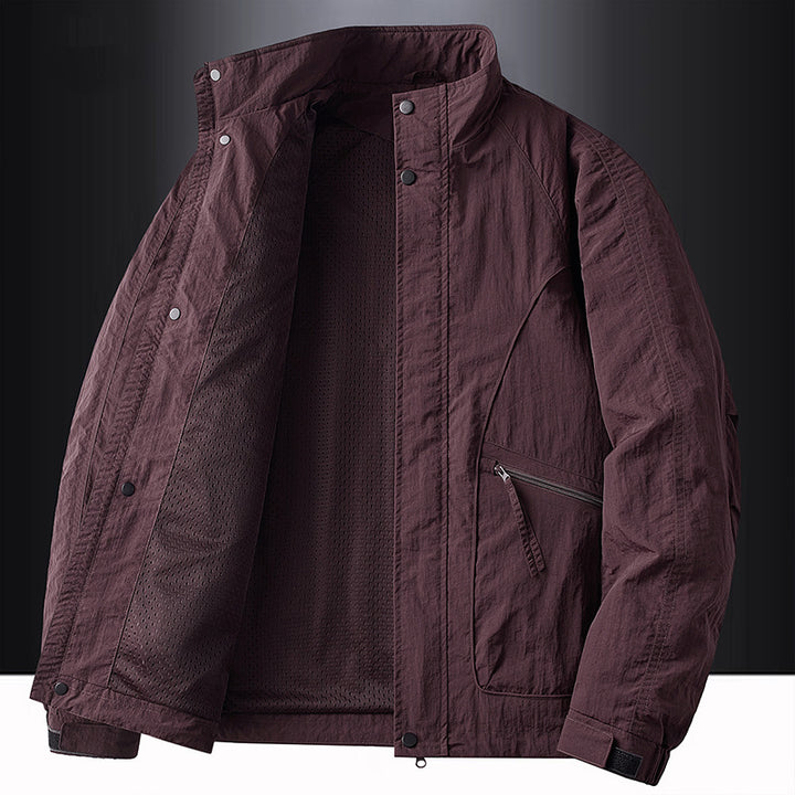 Men's lightweight transitional jacket with high collar and practical pockets Mune Fashion 1788242366