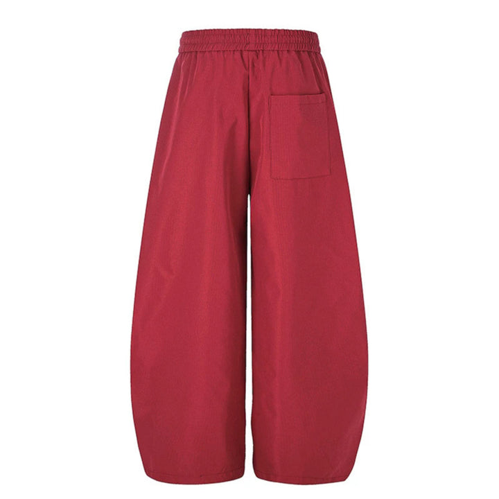 Women's Extra Wide Palazzo Training Pants in Tech Look with Drawstring Waistband and Curved Side Inserts Mune Fashion