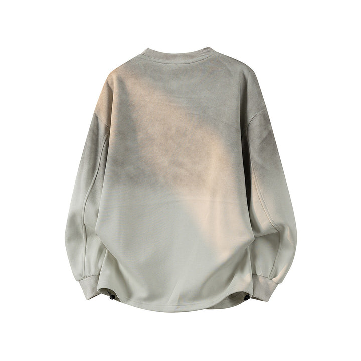 Women's Oversized Sweatshirt with Embroidered Logo, Rounded Hem & Dropped Shoulder Mune Fashion