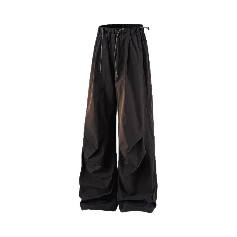 Women's wide technical cargo pants with drawstring waistband Mune Fashion