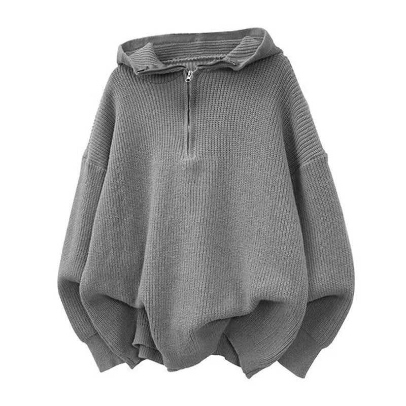 Ladies Stylish Hoodie with Half-Zip Mune Fashion