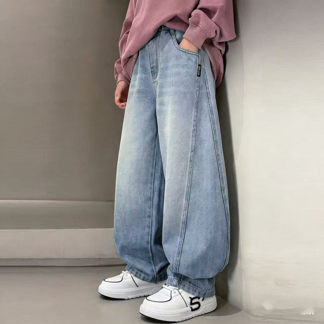 Unisex casual jeans with smiley print Mune Fashion