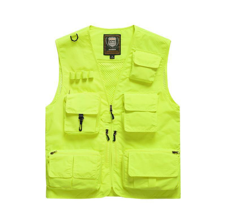 Men's multifunctional fishing and utility vest with mesh insert Mune Fashion