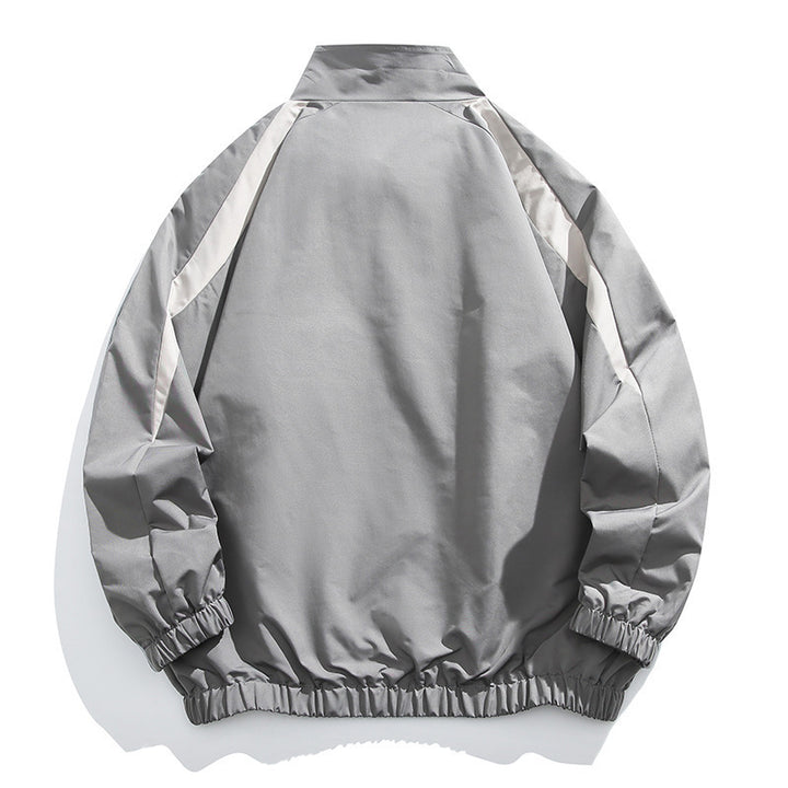 Men's sporty transitional jacket with high collar and elastic waist Mune Fashion