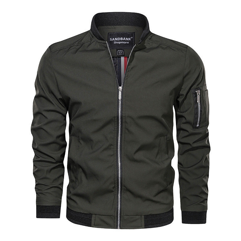Men's lightweight bomber jacket with zipper and sleeve pocket Mune Fashion