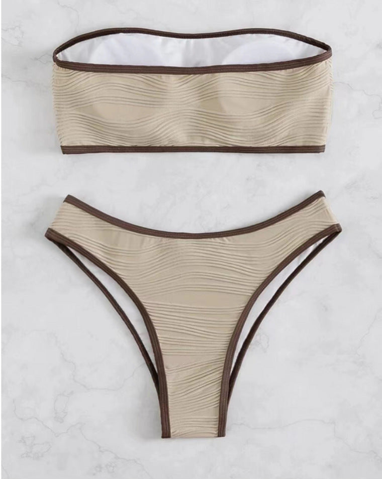 Ladies Bandeau Bikini Set with contrasting accents Mune Fashion