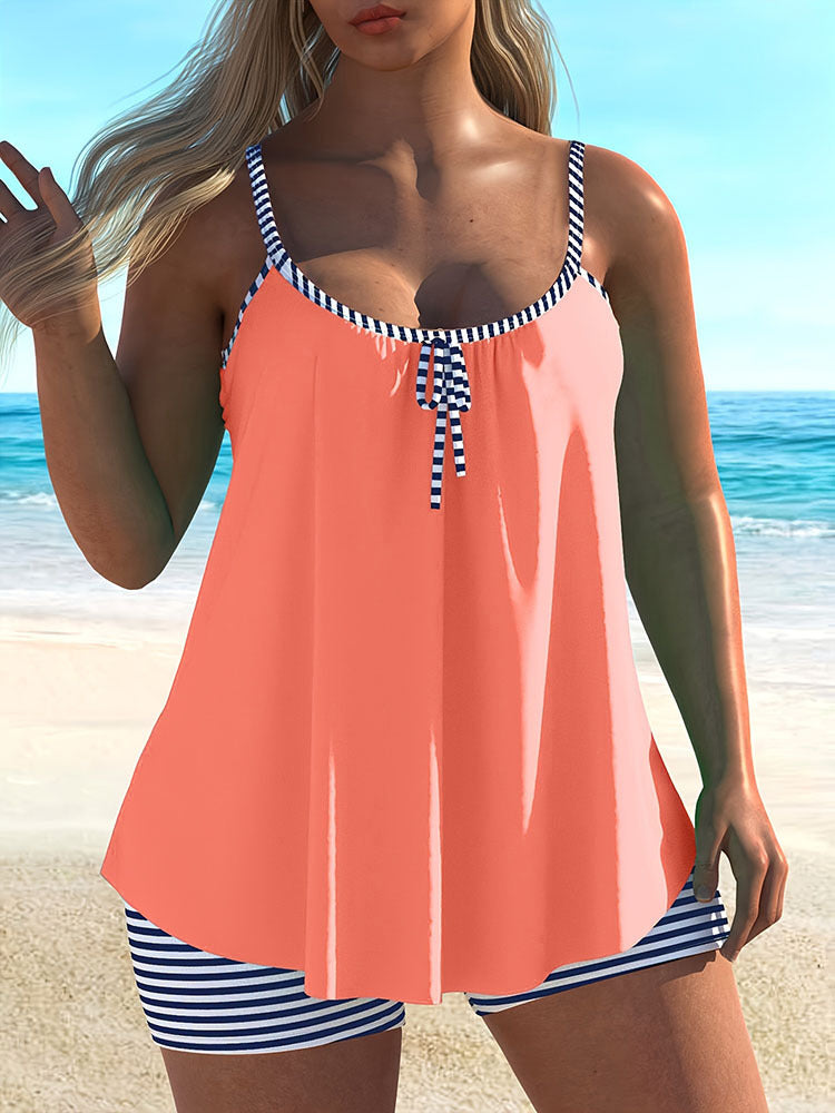 Women's Sporty Tankini Set with Playful Design Mune Fashion