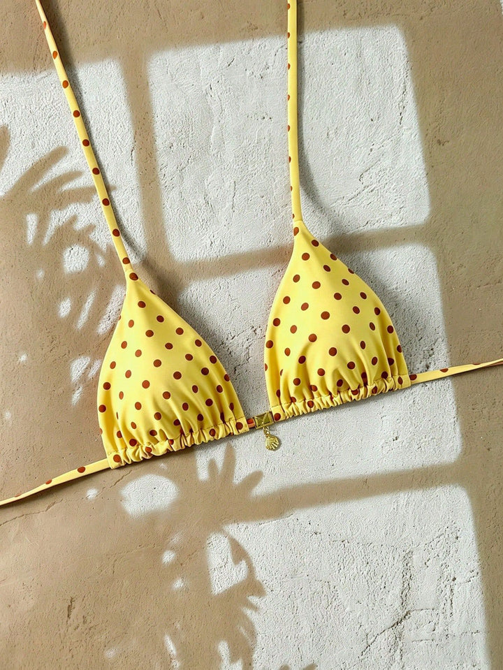 Women's Triangle Bikini Top with Ruffles Mune Fashion