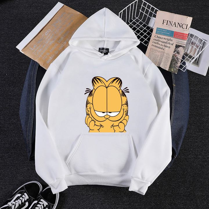 Unisex hooded sweatshirt with large comic face print, soft fleece lining and kangaroo pocket Mune Fashion