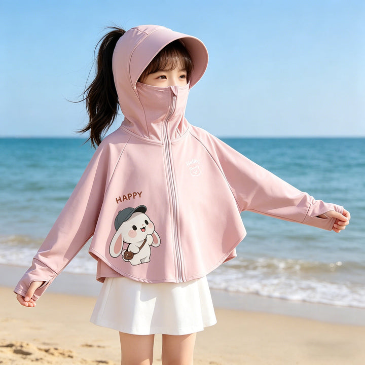 Women's lightweight UV protection sun jacket with hood and thumbholes for girls Mune Fashion
