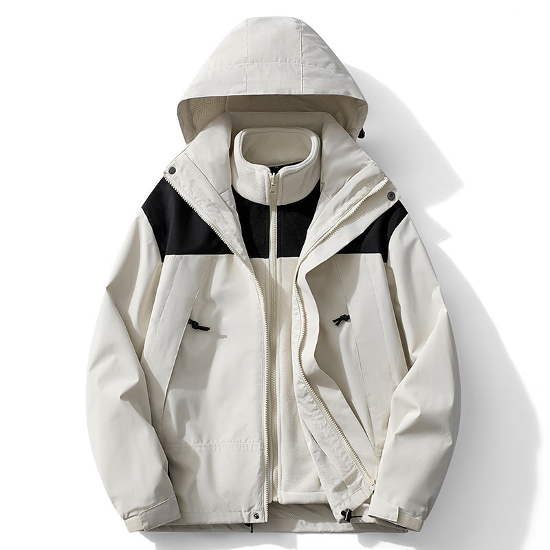 Men's two-layer softshell and fleece outdoor jacket with removable inner lining Mune Fashion