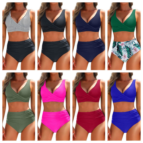 Women's bikini set with figure-sculpting top and high-waisted shorts Mune Fashion