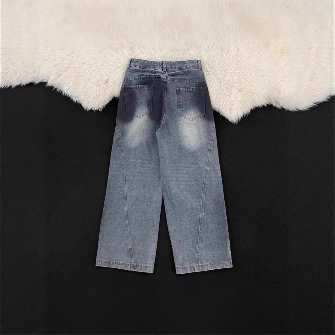 Women's Wide-Leg Destroyed Jeans Mune Fashion