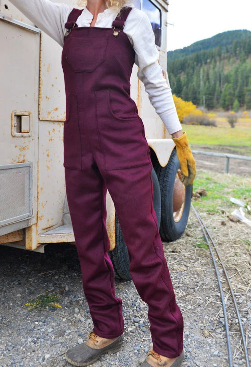 Ladies Robust Workwear Dungarees made of Canvas with adjustable straps and straight leg Mune Fashion