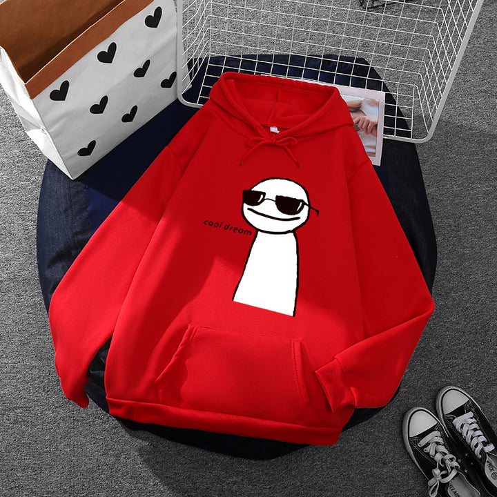 Women’s hoodie with minimalist graphic, loose oversized fit and kangaroo pocket Mune Fashion