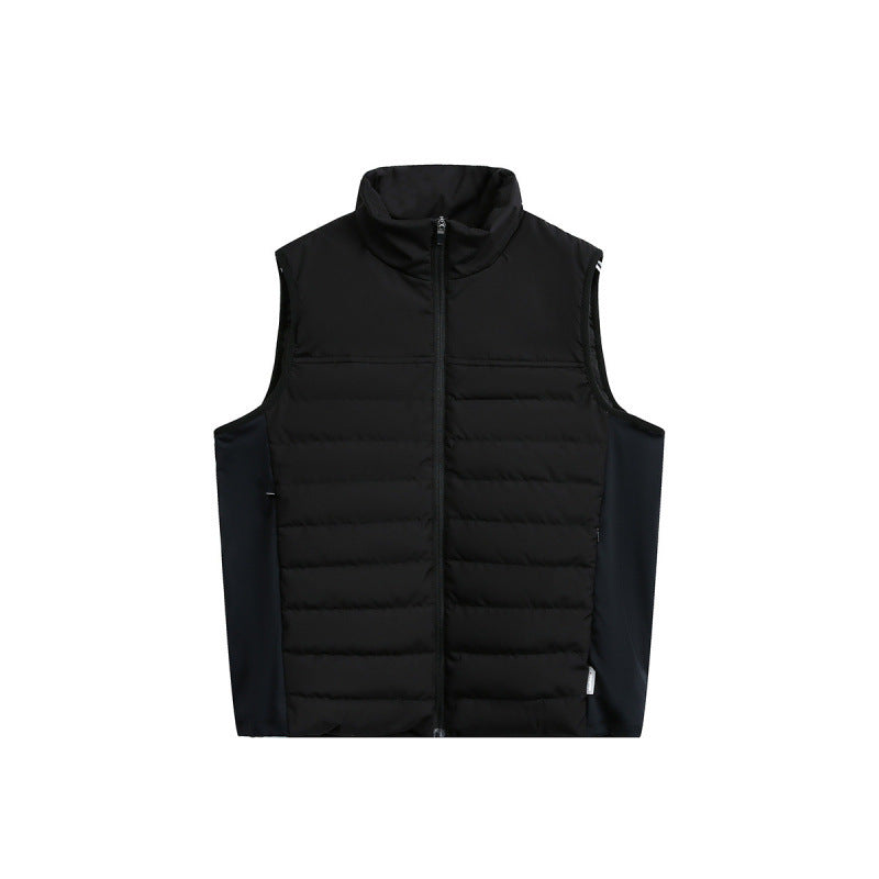 Men's lightweight padded functional vest with stand-up collar and stretch side inserts Mune Fashion