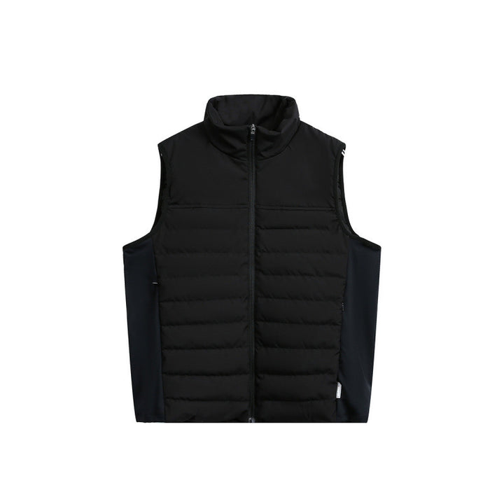 Men's lightweight padded functional vest with stand-up collar and stretch side inserts Mune Fashion