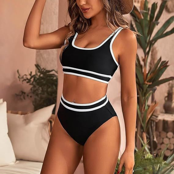 Ladies' Sportive Bikini Set with High Waist Mune Fashion