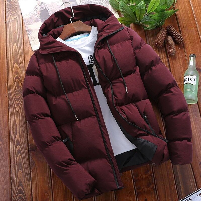 Men's nano quilted thermo quilted jacket with hood and windproof, water-repellent polyester shell Mune Fashion