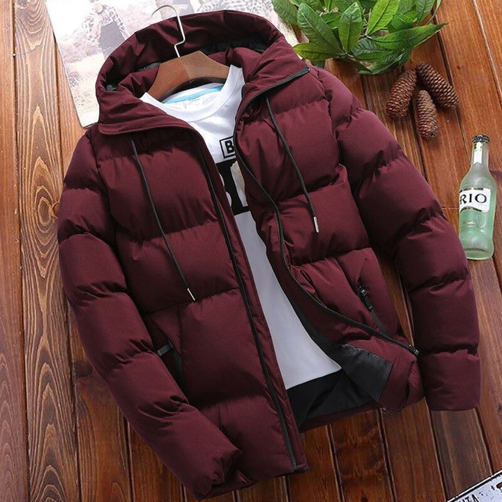 Men's nano quilted thermo quilted jacket with hood and windproof, water-repellent polyester shell Mune Fashion