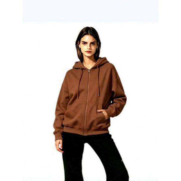 Ladies Soft Hooded Sweatshirt with Full Zip Mune Fashion