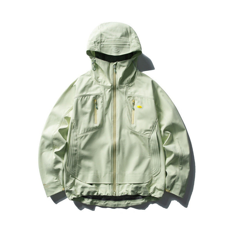 Unisex Technical Softshell Field Jacket with welded seams, four zippered pockets, and extended back part Mune Fashion