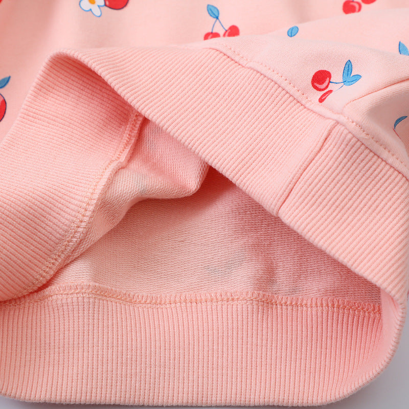 Girl's sweatshirt with cheerful cherry design Mune Fashion