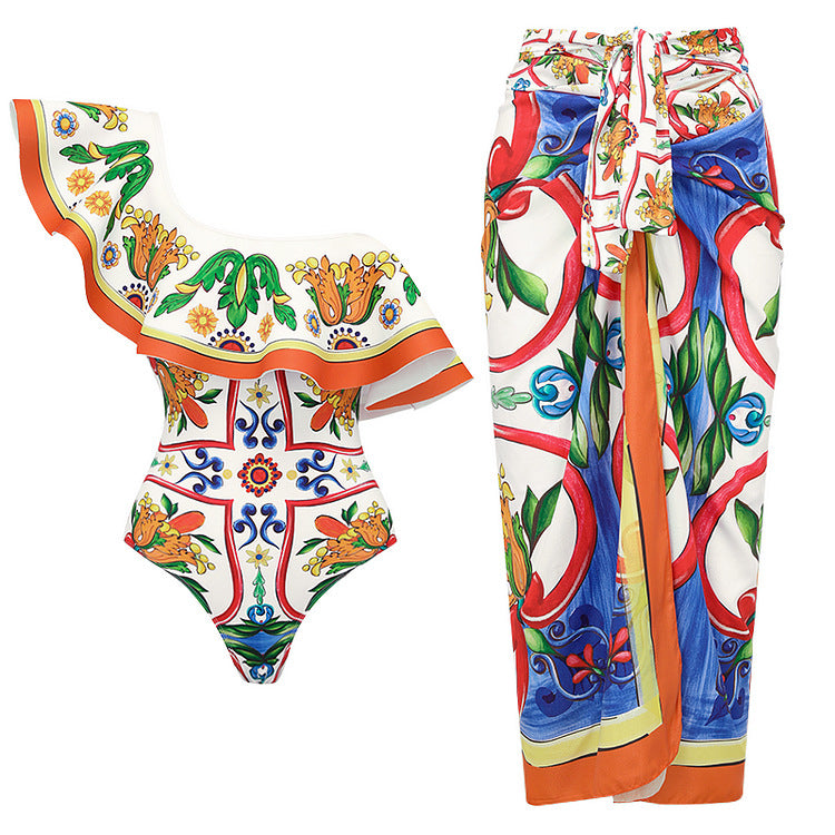 Women's Bikini Top and Wrap Skirt Set Mune Fashion