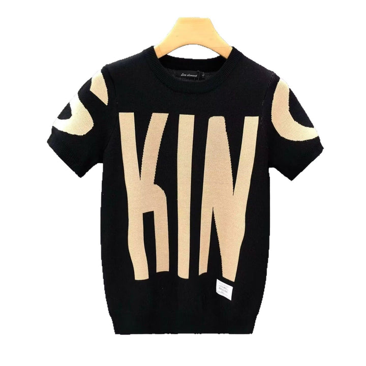 Men's knit shirt with oversized lettering Mune Fashion